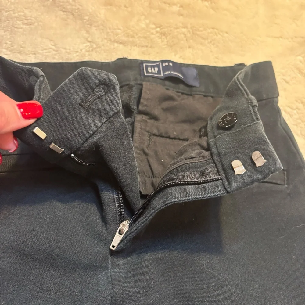 GAP Skinny Ankle B Pants Sz 00R True Black Stretch Cotton Spandex Cropped Pants